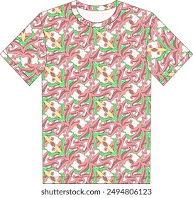 allover print design illustration for fashion design