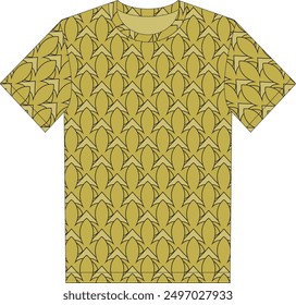 allover print round neck t-shirt design