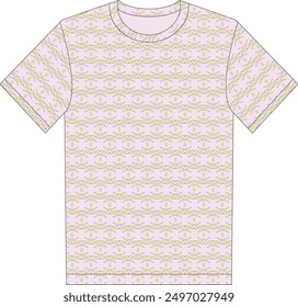 allover print round neck t-shirt design