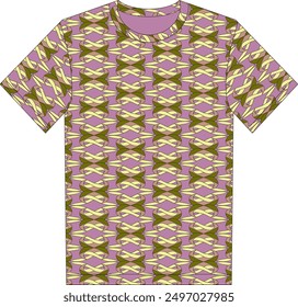 allover print round neck t-shirt design