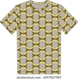 allover print round neck t-shirt design
