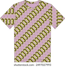 allover print round neck t-shirt design