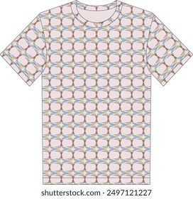 allover print round neck t-shirt design