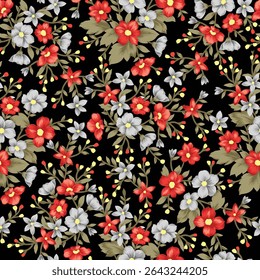 Allover Seamless floral pattern design with blur and stylist 3d effect for wallpaper, carpet, rug, bed sheet, digital print, textile print all type of print on fabric, tile, paper, decoration many use