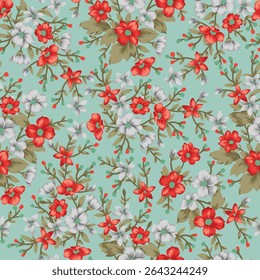 Allover Seamless floral pattern design with blur and stylist 3d effect for wallpaper, carpet, rug, bed sheet, digital print, textile print all type of print on fabric, tile, paper, decoration many use