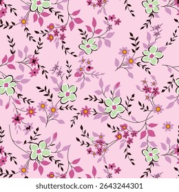 Allover Seamless floral pattern design with blur and stylist 3d effect for wallpaper, carpet, rug, bed sheet, digital print, textile print all type of print on fabric, tile, paper, decoration many use