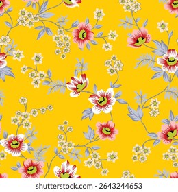 Allover Seamless floral pattern design with blur and stylist 3d effect for wallpaper, carpet, rug, bed sheet, digital print, textile print all type of print on fabric, tile, paper, decoration many use
