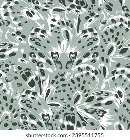 allover vector abstract pattern on green background