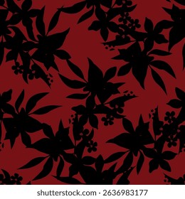 allover vector brown small flower pattern on brown
