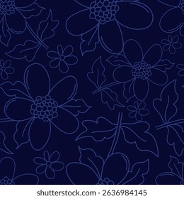 allover vector brown small flower pattern on brown
