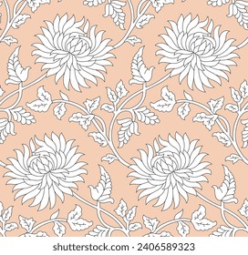 allover vector outline pattern on brown background