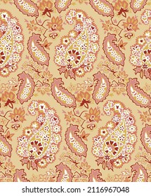 Seamless Vector Moghal Motif Pattern On Stock Vector (Royalty Free ...