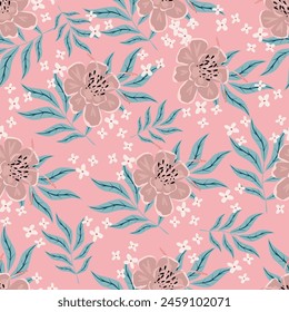 allover vector small flower pattern on vector stock
