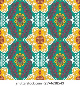 allover vector traditional paisley pattern