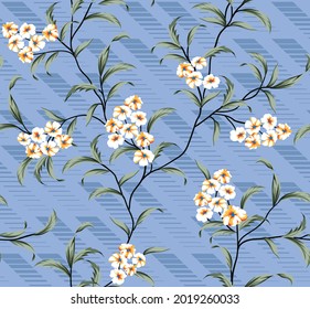 allover vector yellow small flower Pattern on grey background