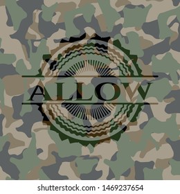 Allow camo emblem. Vector Illustration. Detailed.