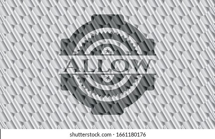 Allow silver color emblem. Scales pattern. Vector Illustration. Detailed.