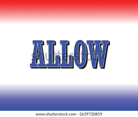 ALLOW wordmark with a gradient and a 3D effect, perfect for social media.