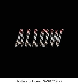 ALLOW wordmark with hatch effect and bold typography