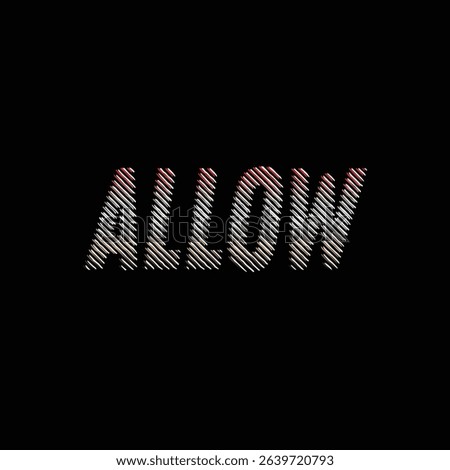 ALLOW wordmark with hatch effect and bold typography