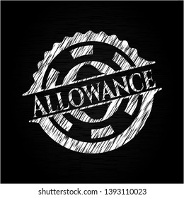Allowance chalk emblem. Vector Illustration. Detailed.