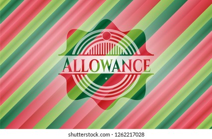 Allowance christmas emblem.