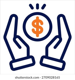 Ícone Duotônico de Abatimento. Ilustração de vetor simples no plano de fundo branco