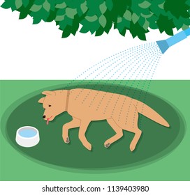 Allowance for heat stroke. Cool down with shade of trees.