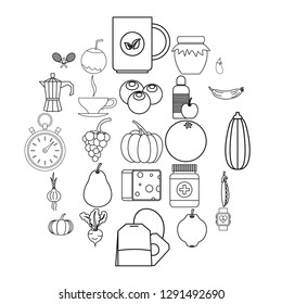 Allowance icons set. Outline set of 25 allowance vector icons for web isolated on white background
