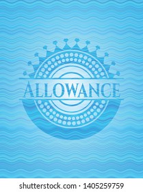 Allowance water wave representation style emblem. Vector Illustration. Detailed.