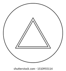 Allowed in circle round outline blackn Can bleached Clothes care symbols Washing concept Laundry sign icon in circle round outline black color vector illustration flat style image