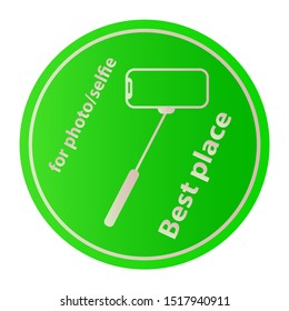 Allowed sign is the best place for selfie sticks camera Vector photography of a mobile phone smartphone is prohibited sign icon monopod selfie icon is allowed Take care to keep your hands in the shape