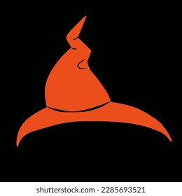 alloween line postcard holiday pumpkin hat witch magic face emotion horror fear pattern