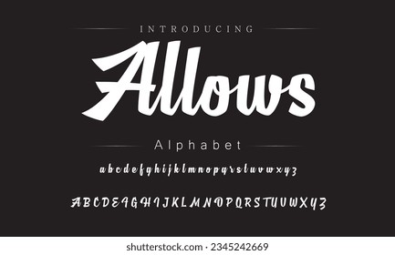 Allows Best Alphabet Painting Paint Brush Beauty Script Logotype Font lettering handwritten