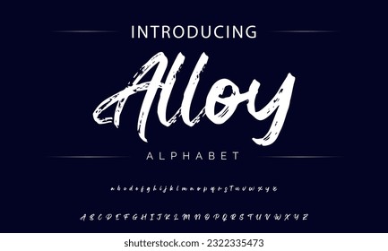 Alloy Stylish brush painted an uppercase vector letters, alphabet, typeface.