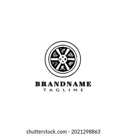 alloy wheel logo design cartoon icon modern vector illustration