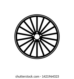 Alloy Wheel Rim Icon Vector Illustration - Vector