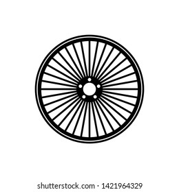Alloy Wheel Rim Icon Vector Illustration - Vector