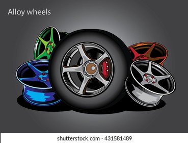 Alloy wheels graphic