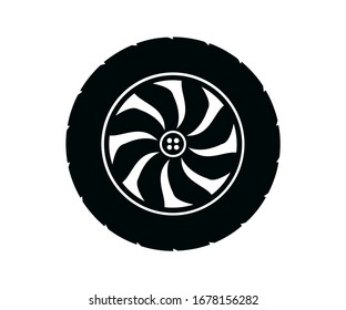 alloy wheels icon . car wheels vector isolated.