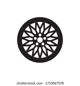 
Alloy Wheels Icon Vector Illustration