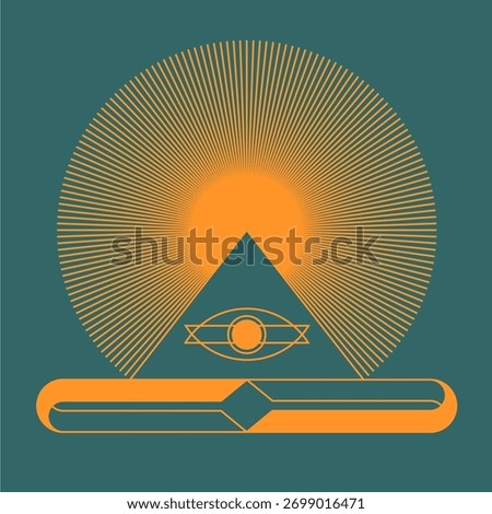 The All-seeing Eye is an Art Deco style emblem