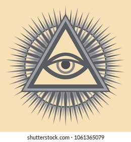 All-Seeing Eye of God 
(The Eye of Providence | Eye of Omniscience | Luminous Delta | Oculus Dei). 
Ancient mystical sacral symbol of Illuminati and Freemasonry.