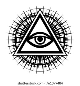 All-Seeing Eye of God 
(The Eye of Providence | Eye of Omniscience | Luminous Delta | Oculus Dei). 
Ancient mystical sacral symbol of Illuminati and Freemasonry.