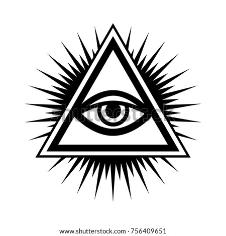 All-Seeing Eye of God (The Eye of Providence | Eye of Omniscience | Luminous Delta | Oculus Dei). Ancient mystical sacral symbol of Illuminati and Freemasonry. Stock photo © 
