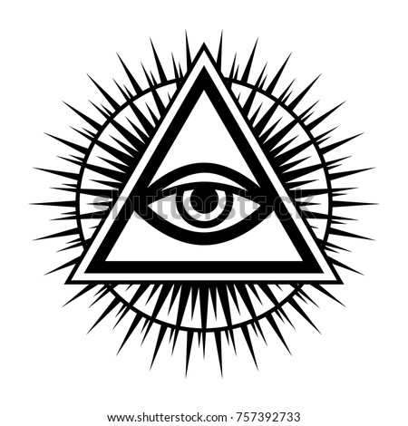All-Seeing Eye of God 
(The Eye of Providence | Eye of Omniscience | Luminous Delta | Oculus Dei). 
Ancient mystical sacral symbol of Illuminati and Freemasonry. Stock photo © 