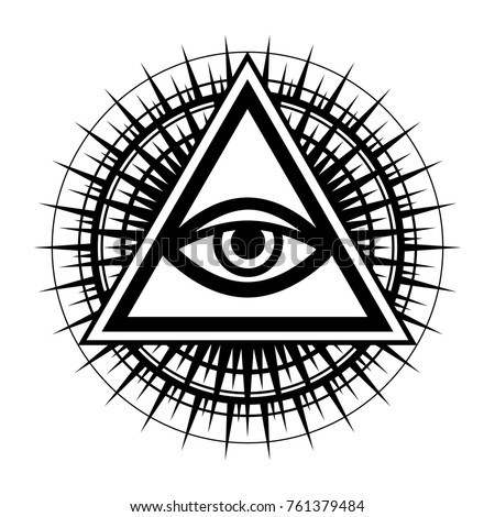 All-Seeing Eye of God 
(The Eye of Providence | Eye of Omniscience | Luminous Delta | Oculus Dei). 
Ancient mystical sacral symbol of Illuminati and Freemasonry. Stock photo © 