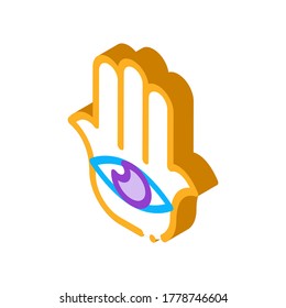 All-Seeing Eye Icon Vector. Isometric All-Seeing Eye Sign. Color Isolated Symbol Illustration