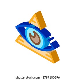 All-seeing Eye Icon Vector. Isometric All-seeing Eye sign. color isolated symbol illustration
