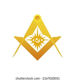 All-seeing eye. Pyramid and All-seeing eye, Freemasonry Masonic Symbol